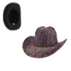 Western Cowboy Sequin Wide-Brim Jazz Hat for Men & Women - Perfect for Cycling, Photography, and Gifts
