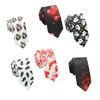 Halloween Punk Thema Krawatte mit gruseligem Muster Cosplay Event Kostüm Accessoire Halsschmuck für Anzug und Partykleidung