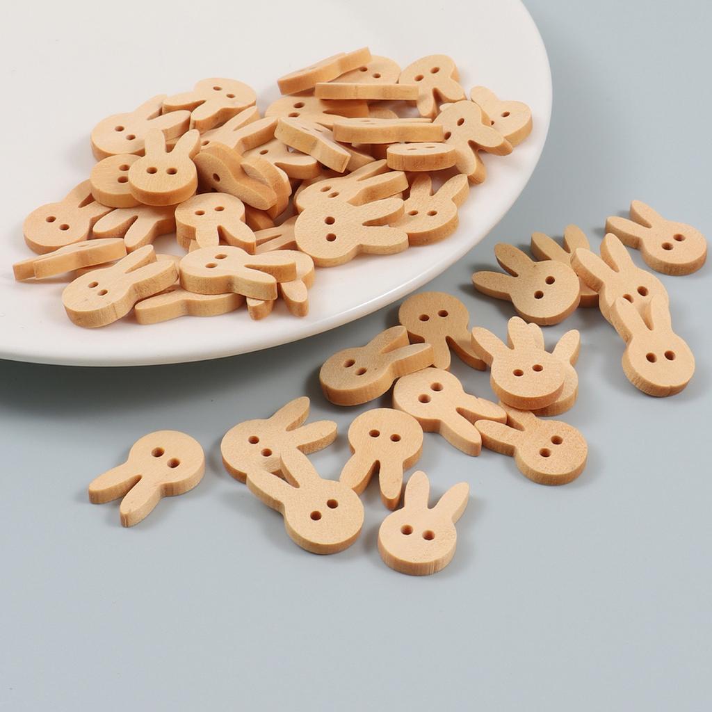 50 stk 2 hull Naturfarge Sommerfugl Dyr Blomst Treknapper For Håndarbeid Håndverk Scrapbooking DIY Sy Tilbehør