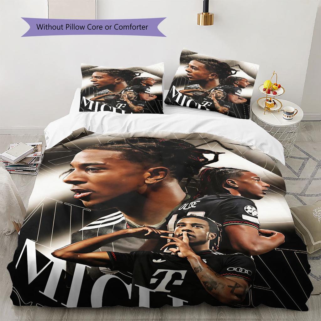 Ropa de cama con estampado de Michael Olise Decoración del hogar Regalo de cumpleaños (1 * funda nórdica + 2 * fundas de almohada, sin núcleo),artículos para fans.