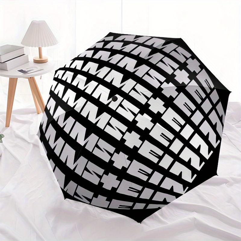 1pc Rammstein Band Logo Umbrella with Plastic Handle,Suitable for All Seasons Home Travel Outdoor UmbrellaM925
