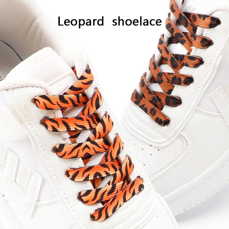 1 Paio Lacci per Scarpe con Fantasia Animale Piatto Lacci per Scarpe da Ginnastica AF1/AJ Lacci per Scarpe Lacci per Scarpe Stampa Tigre/Serpente/Leopardo 120/140/160CM Lacci per Scarpe