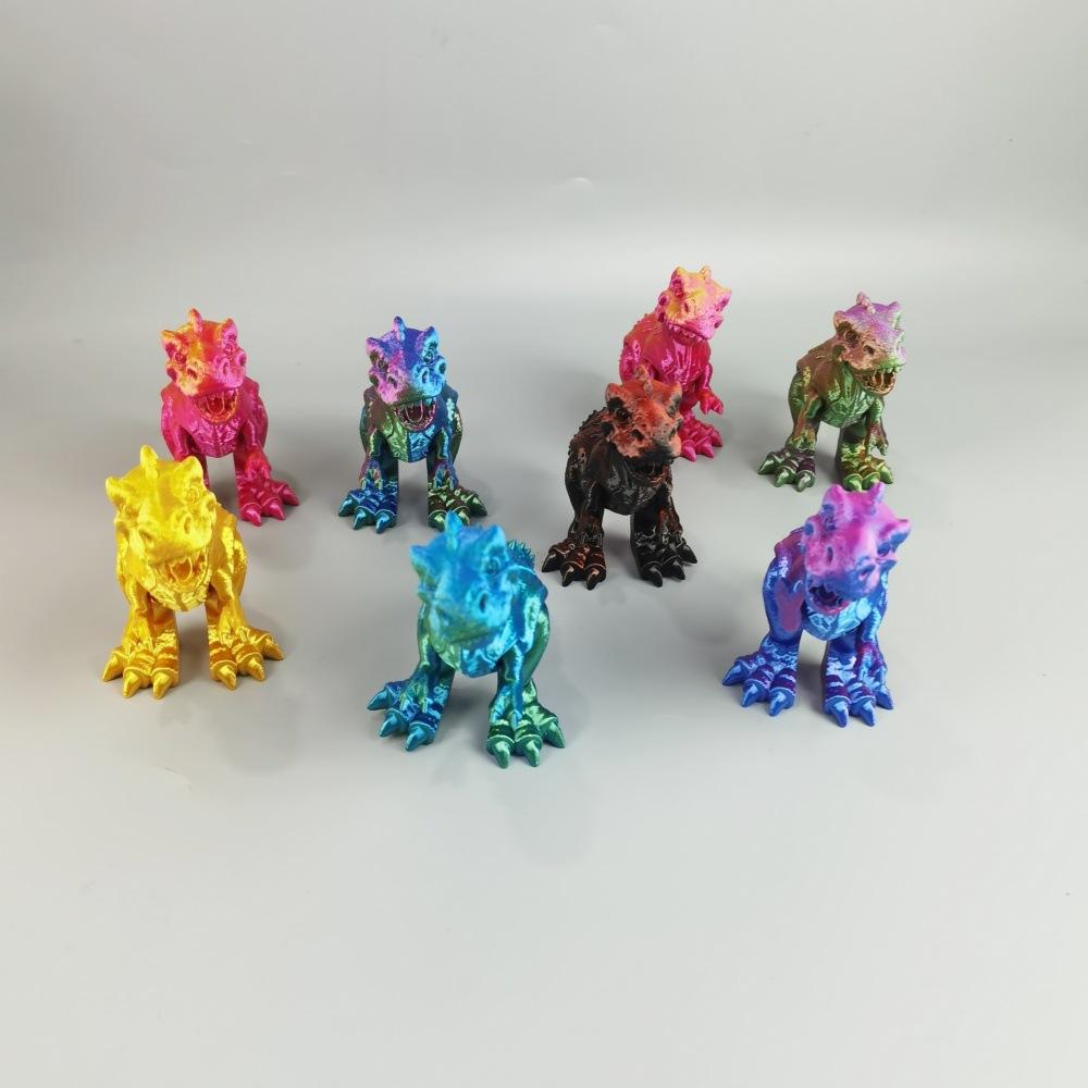 3D Printing Jurassic Tyrannosaurus Rex Triceratops Velociraptor Toy Simulation Dinosaur Animal Figure Joint Movable Boy Gift