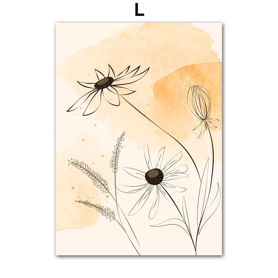 Autumn Lake Forest House Pumpkin Flower Landscape Wall Art Canvas Painting Fall Posters Prints Pictures for Living Room Decor