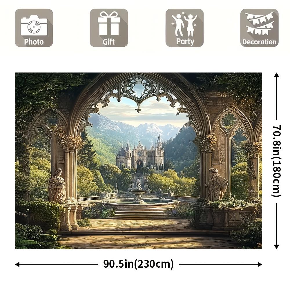 Multi-functional Castle Balcony Background - Perfect for General Occasions Such As Festival Parties and Celebrations