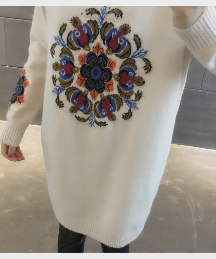 Women's 2024 Autumn/Winter Loose Knit Sweater - Thick, Trendy, Medium-Long Design