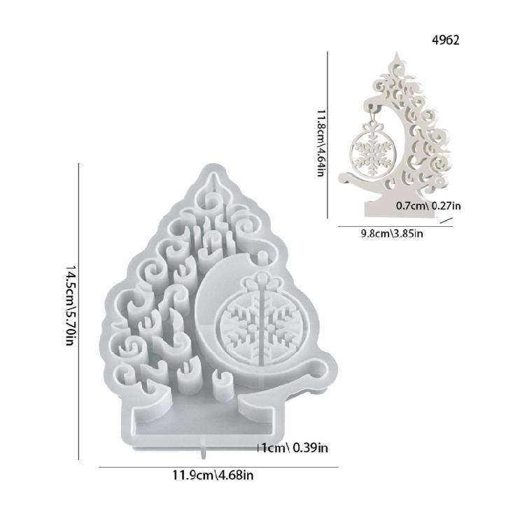 Christmas Tree Resin Mould With Snowflake Silicone Mould For Creating Unique Holiday Ornaments