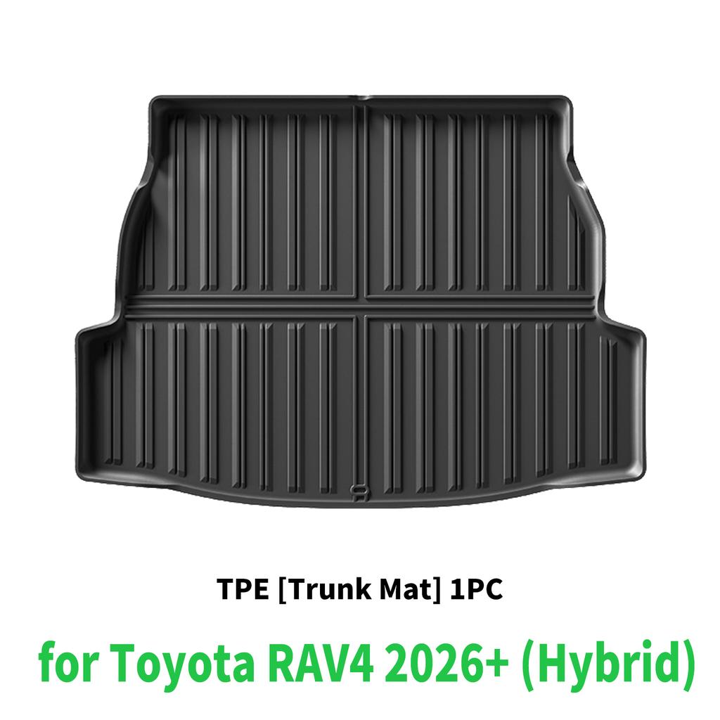 for Toyota RAV4 2026 2027 LHD RHD TPE Car Trunk Mats & Seat Back Quick Clean Non-Slip Bottom All Season Use Accessories