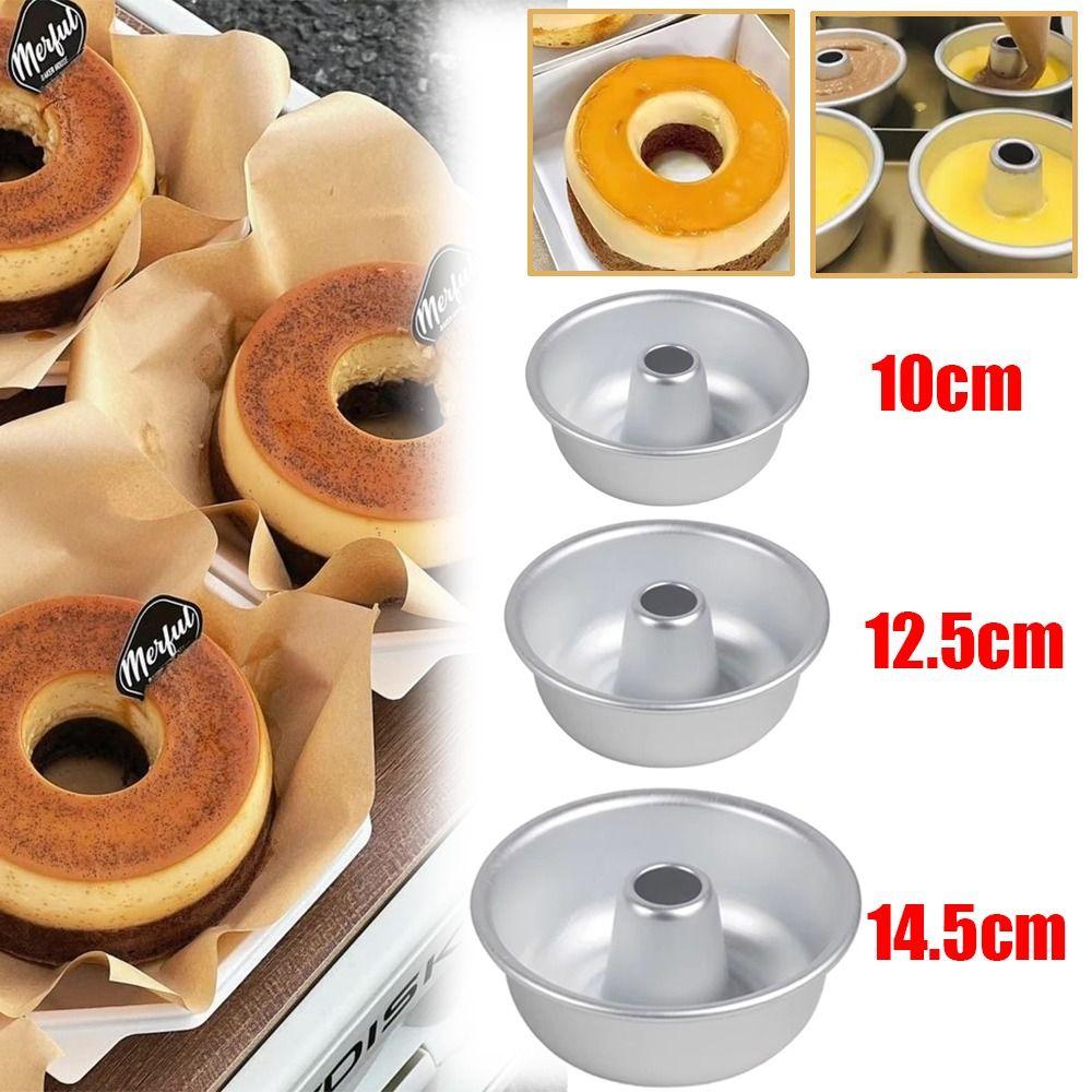 DIY Cake Mold Aluminum Doughnut Donut Mold Portable Chiffon Mold Kitchen Baking Tools