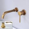 Modern Brass Wall Mounted Bathroom Basin Faucet Wall Sink Swivel Spout Bathtub Mixer Tap Crane Antique Bronze Finished