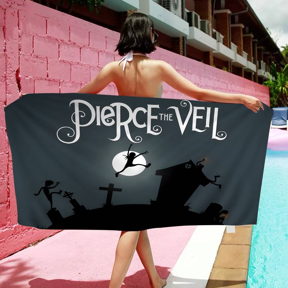 Classic Band P-Pierce The V-Veil Microfiber Blanket Quick Drying Beach Towels Oversized Printing Super Absorbent Pool