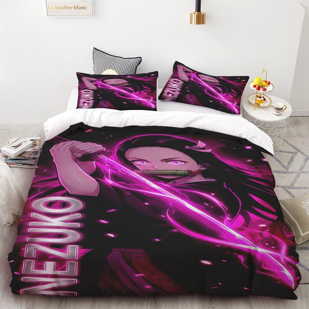 Duvet Covers Demon Slayer Bedding Sets Soft and comfortable Queen/King Boys Kids Single Double Size Soft Kids Girl Boys Gift