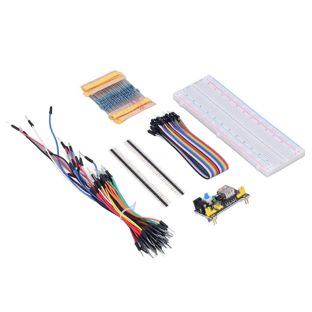 Electronic Starter Kit Solderless Jumper Wires Resistor Assortment Capacitors LED Set for STM32