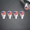 For Ford GMC Chevrolet 4PCS US Flag Car Wheel Air Cover Dust Proof For Chevy Cadillac Buick Car Air Valve Stem Caps