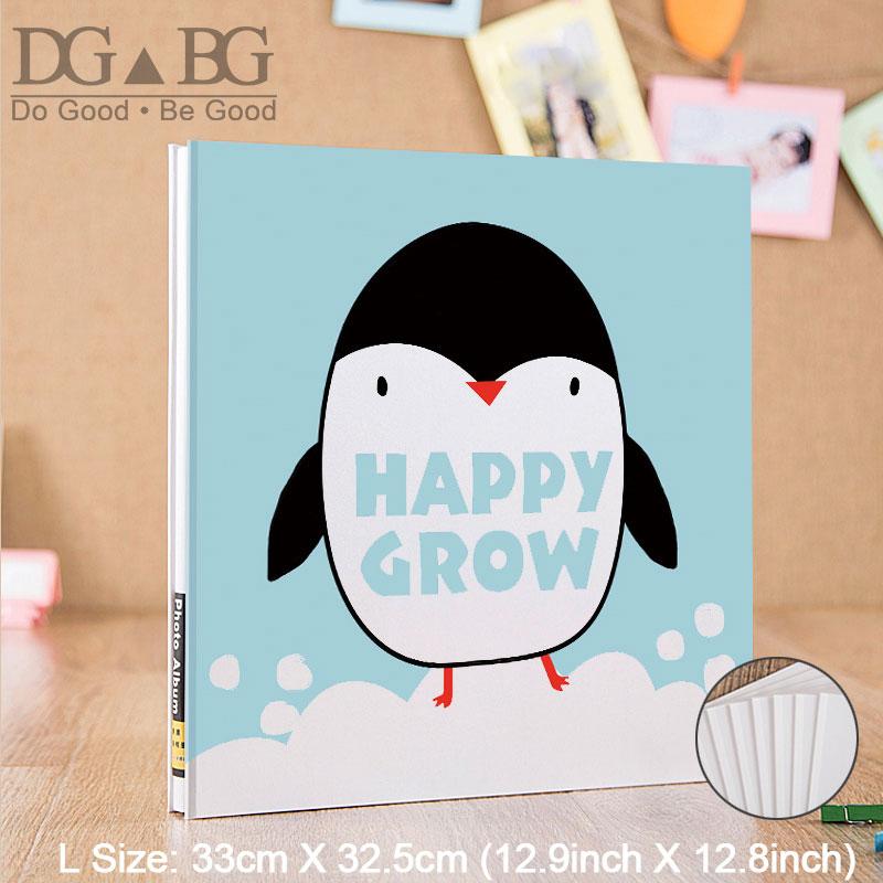 

Hand Made DIY Albums Holds 3X5 4X6 5X7 6X8 8X10inch Photos Magnetic Self-Stick Page Photo Album dinosaur Baby Album
