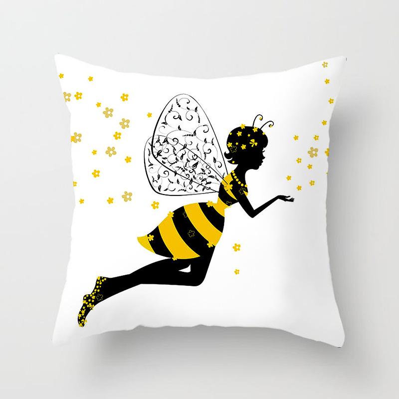 Cartoon Gorgeous Sweet Girl Photo Sofa Throw Pillow Cover Wedding Party Birthday Holiday Decoration Home Decor Cushion Cover