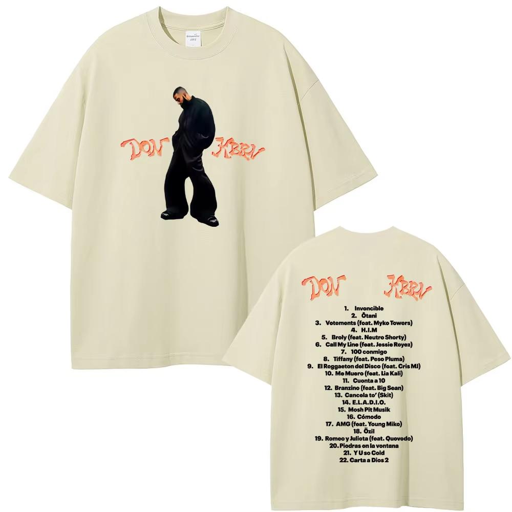 Rapper Eladio Carrion 2025 New Album DON KBRN Print Tshirt Summer Men Women Fashion Hip Hop Oversized T-shirt Male Casual Tees