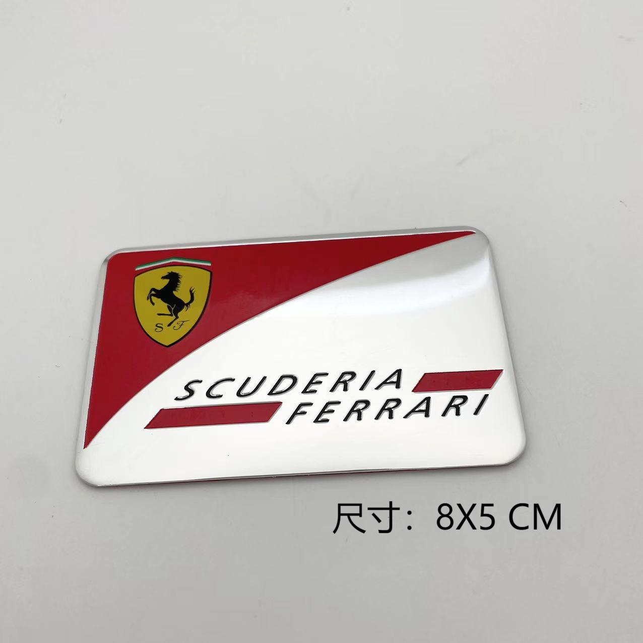 

Car Styling 3D Aluminum Alloy for Ferrari Team Badge Emblem Sticker Decoration Body Fuel Tank Sticker Decals Auto Accessories