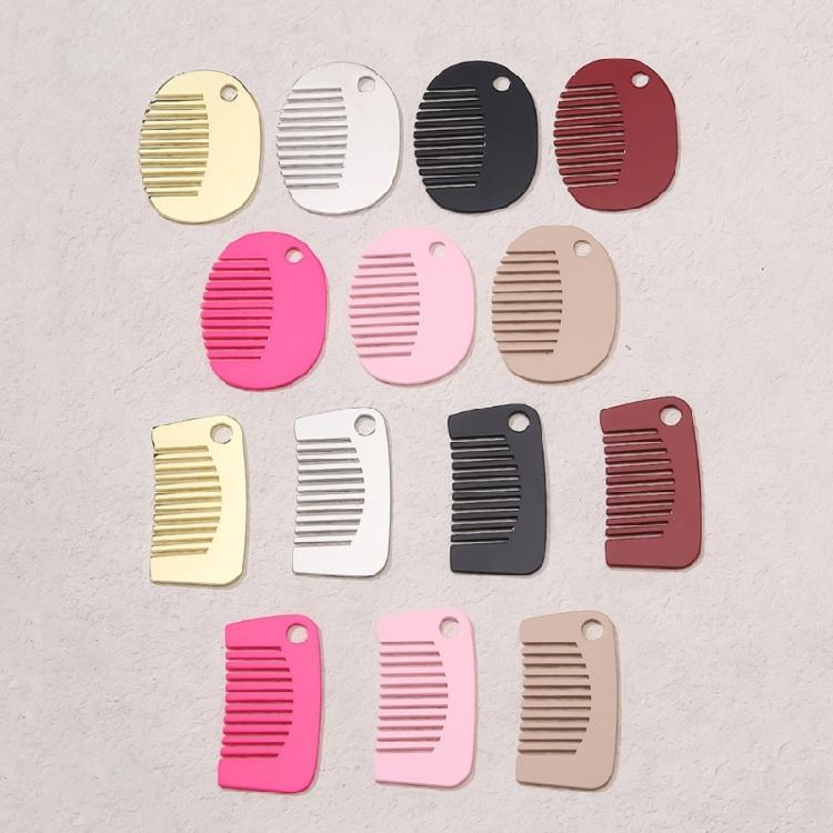 Portable Hairbrush Miniature Comb Necklace Pendant Convenient Hair Grooming Tool Portable Hairbrush for Women Girls