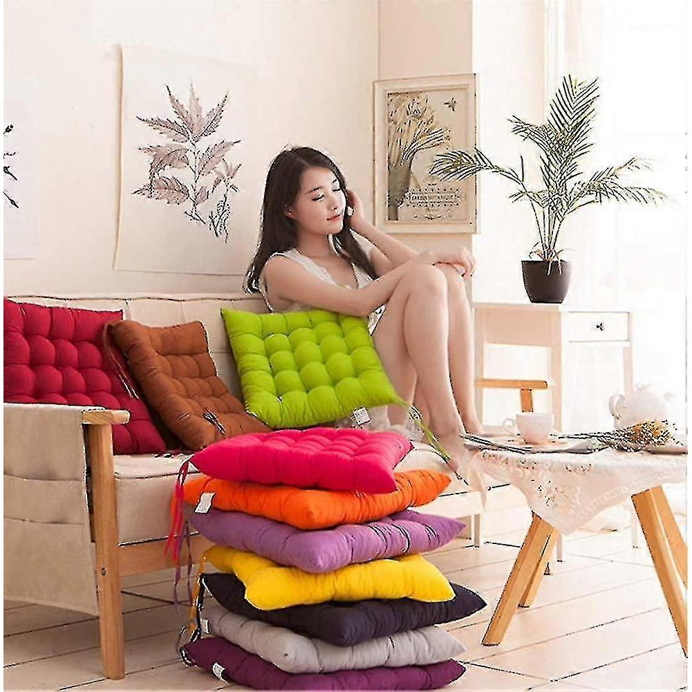 40x40x5 Cm Solid Color Chair Cushion Office Computer Chair Cushion Autumn And Winter Tatami Cushion