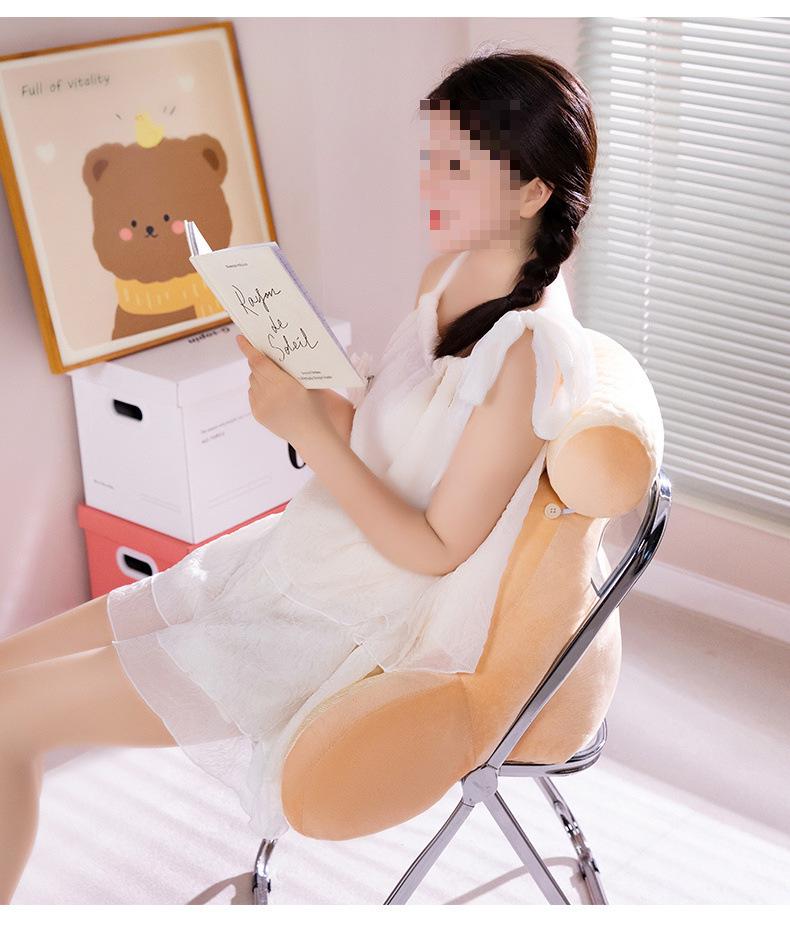 Summer Ice Bean Latex Backrest Pillow – Soft Large Headboard Support for Bed and Reading