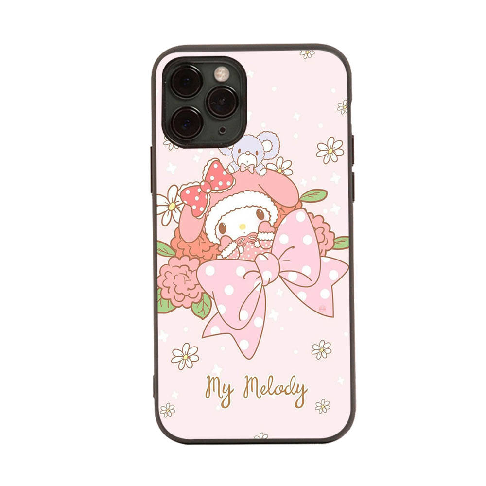 Case for iPhone 16 15 Plus 14 13 12 11 Pro 8 7 6S 6 SE 5S X XR XS Max Realme C30 C33 C31 9I Black Sofe Cover LI27 Cute My Melody