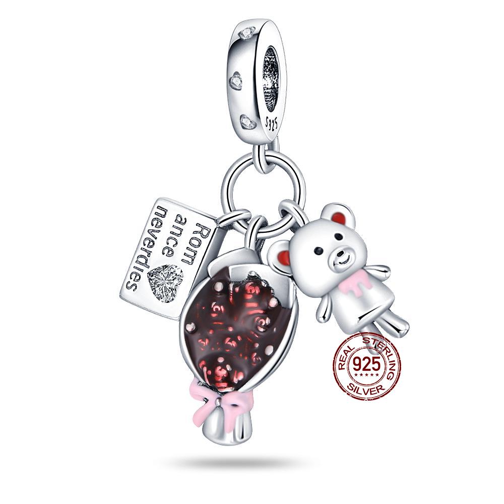 Cute Animals Beads Charms Fit Original 3Mm Bracelet Dog Cat Owl Rabbit Diy Jewelry Making Animals Protection