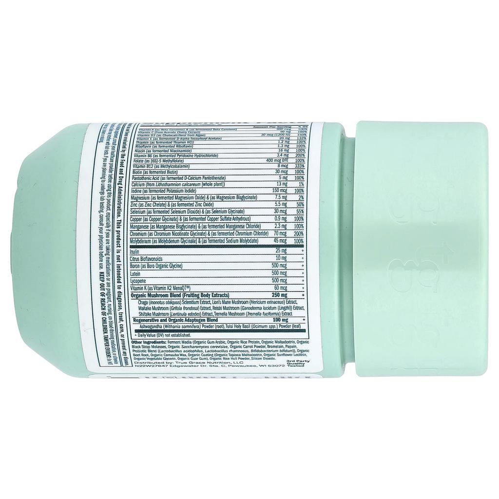 True Grace, One Daily Men's Multivitamin 40+, Vegan, 30 Tabletten