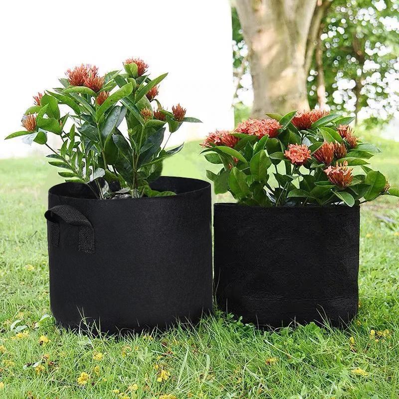 5pcs Garden Plant Grow Bags Felt Planting Bag for Veg Strawberry Potato Seedling Bag Grow Accessories Planting Supplies