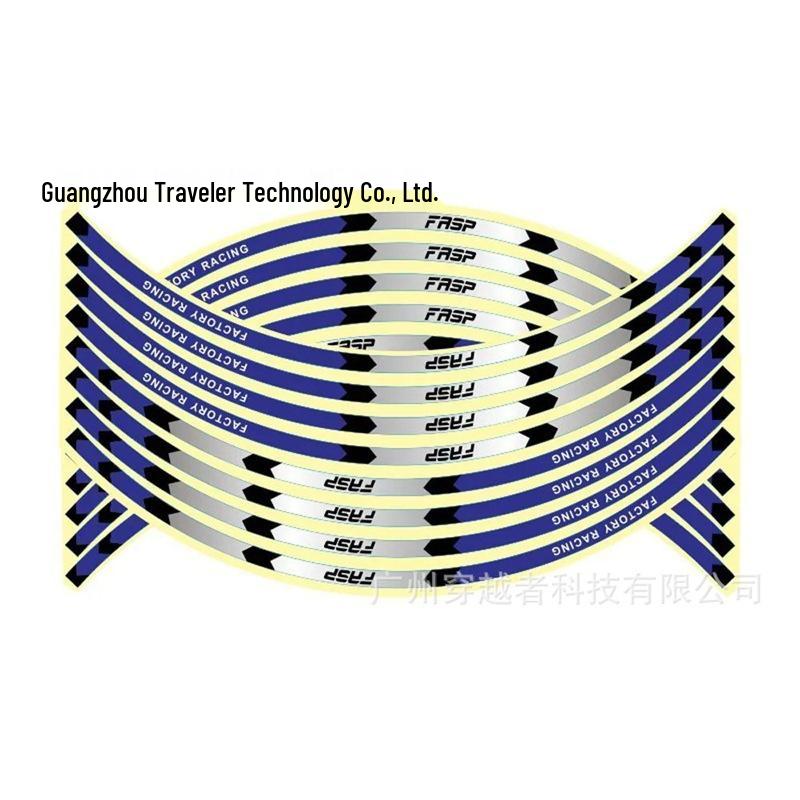 Reflective Rim Tape for 17"-18" Wheels - Suitable for Honda Kawasaki Motorcycles and Cars