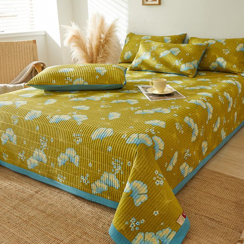 Pătură cu imprimeu flori pentru pat Bumbac Stil Pastoral Cuvertură de pat Home Pat Decoraive Matlasat (fata de perna necesita comanda)