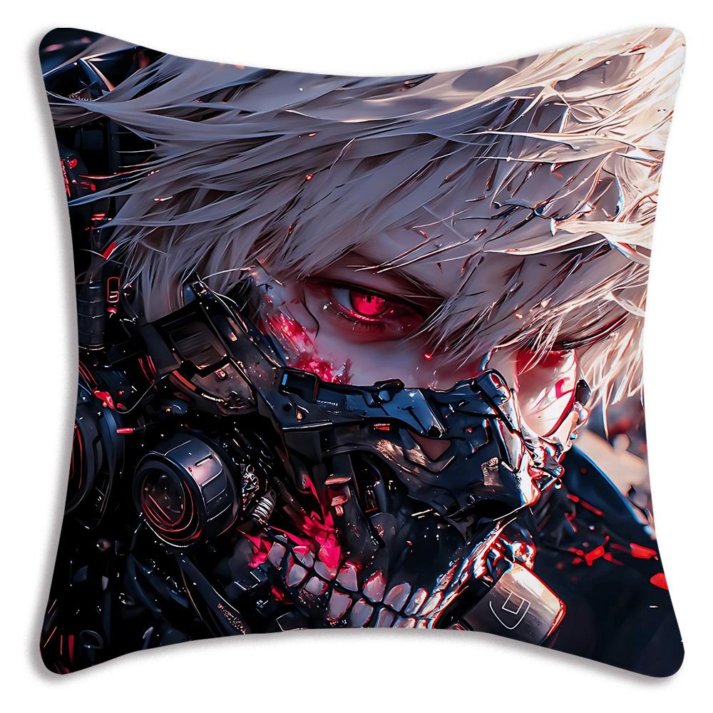 Anime For Tokyos Ghouls-Pillow Covers Cartoon Sofa Decorative Home Double-sided Printing Short Plush Cute Cushion Cover