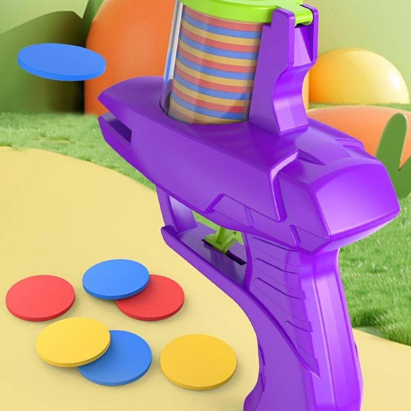 Soft Foam Disc Launcher Toy Kids Safe Flying Disc Shooter Game 1PCS