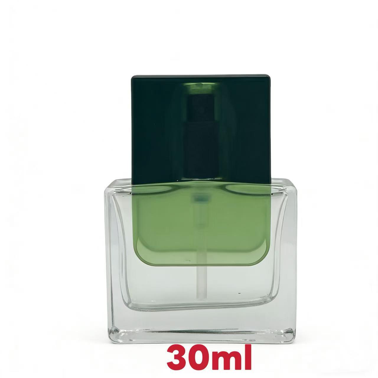30ml Clear Flat Square Glass Serum & Essential Oil Bottle Clear Bottle; No Accessories