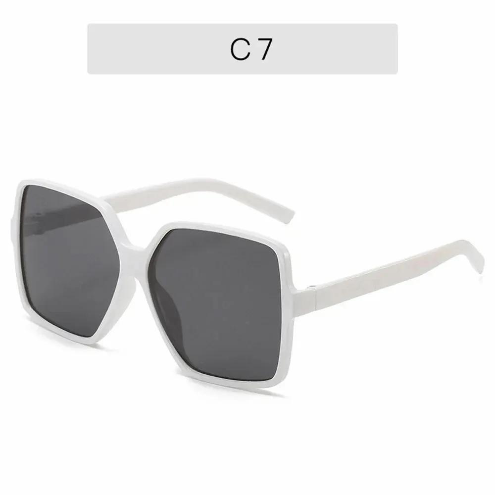 Lunettes de soleil carrées noires surdimensionnées pour femmes, grande monture colorée, miroir Oculos unisexe dégradé, nuances Hip Hop