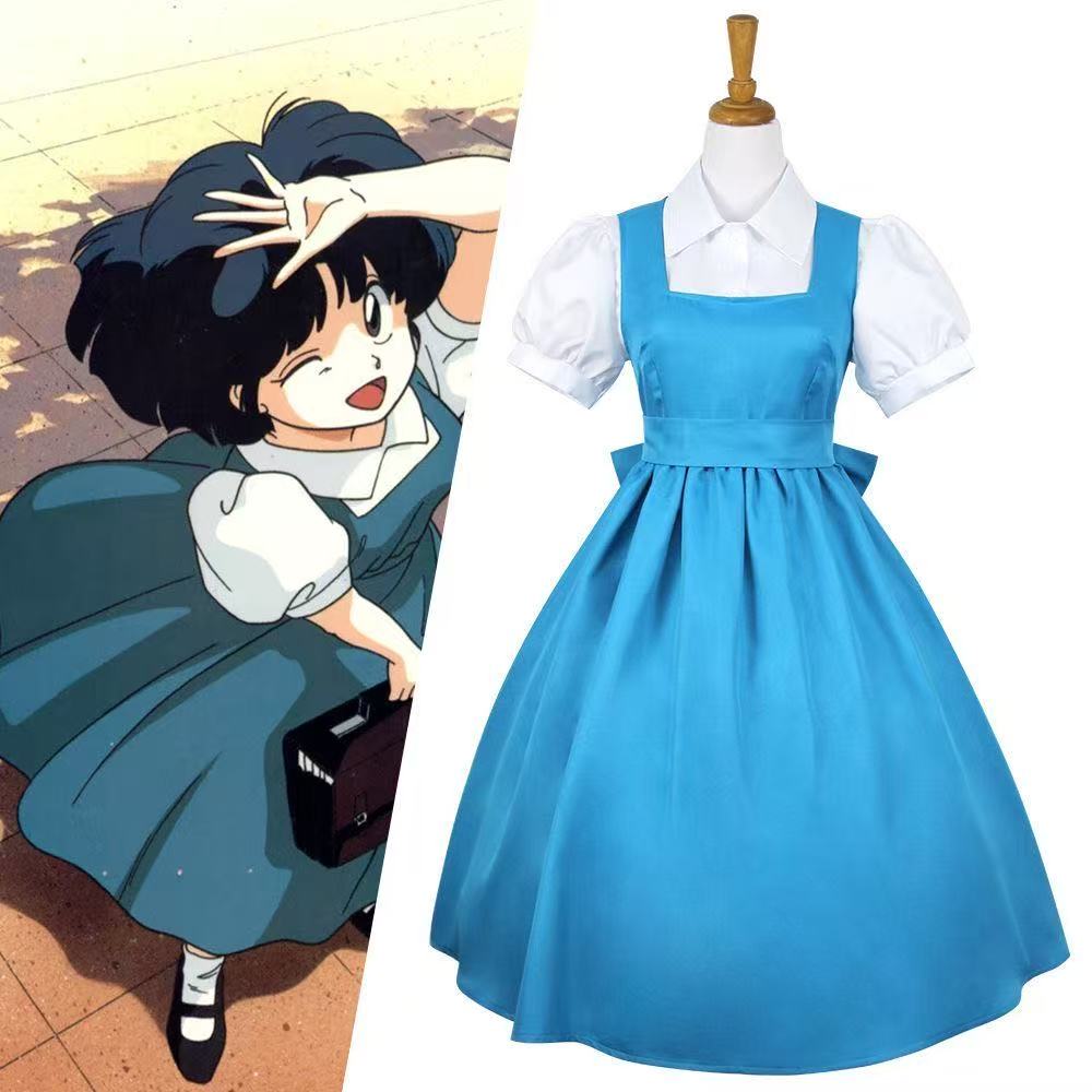 Anime Figures Tendou Akane Cosplay Costume Carnival Dress With Bow Accessories Halloween Costume Party For Girls Women