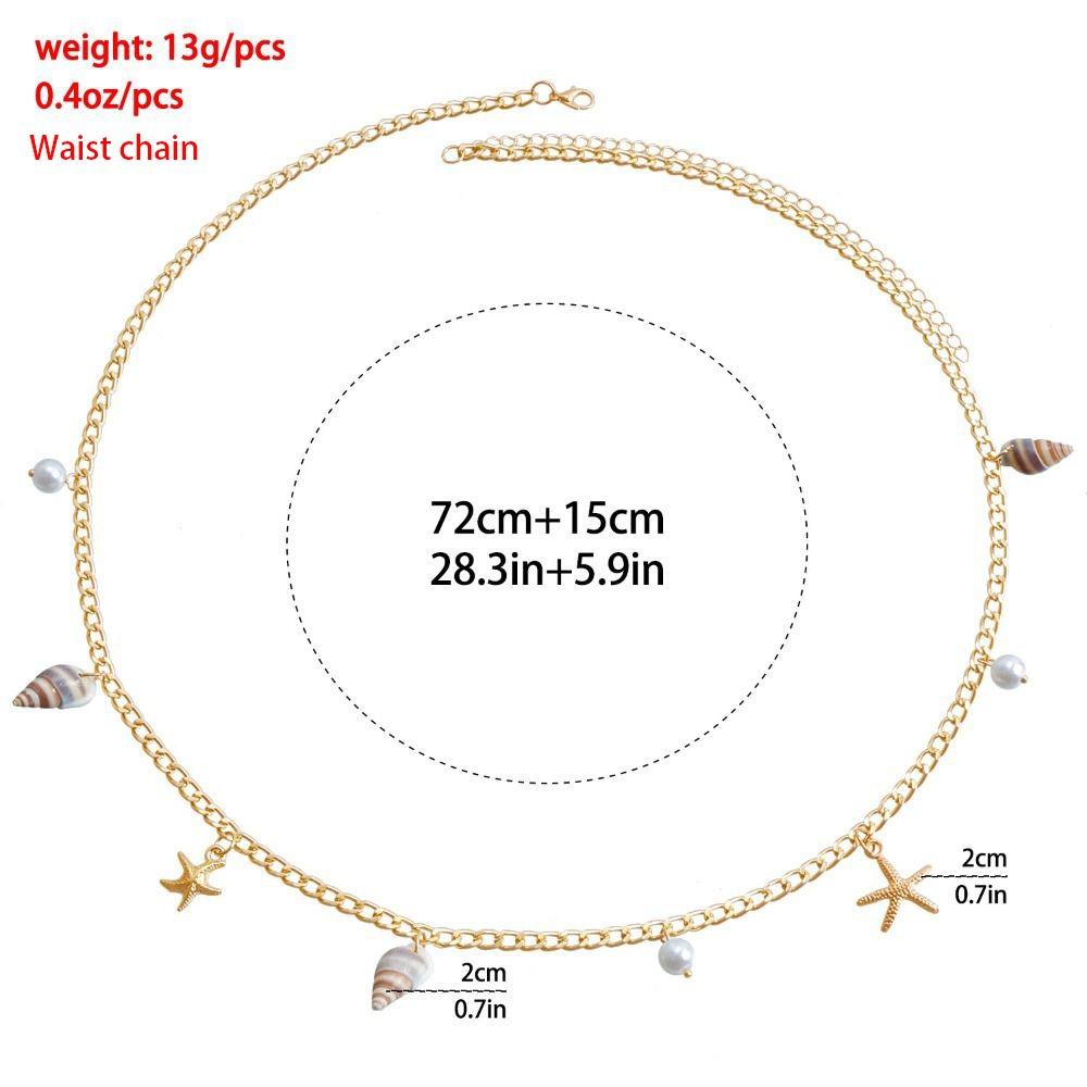 Bohemian Body Chain Sea Star Jewelry Accessories Summer Waist Chain  for Women
