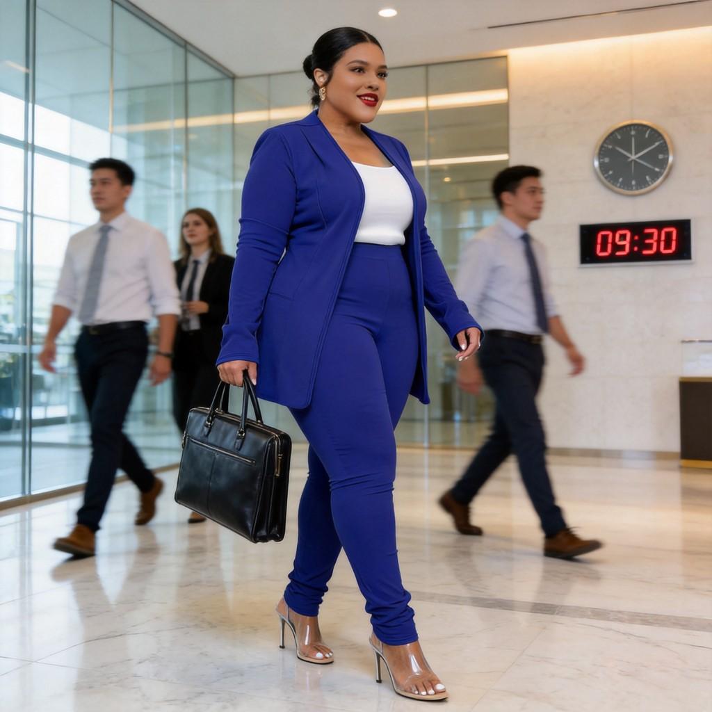Plus Size Womens Blazer Long Sleeve Casual Suit With Polyester Fabric For Office Wear