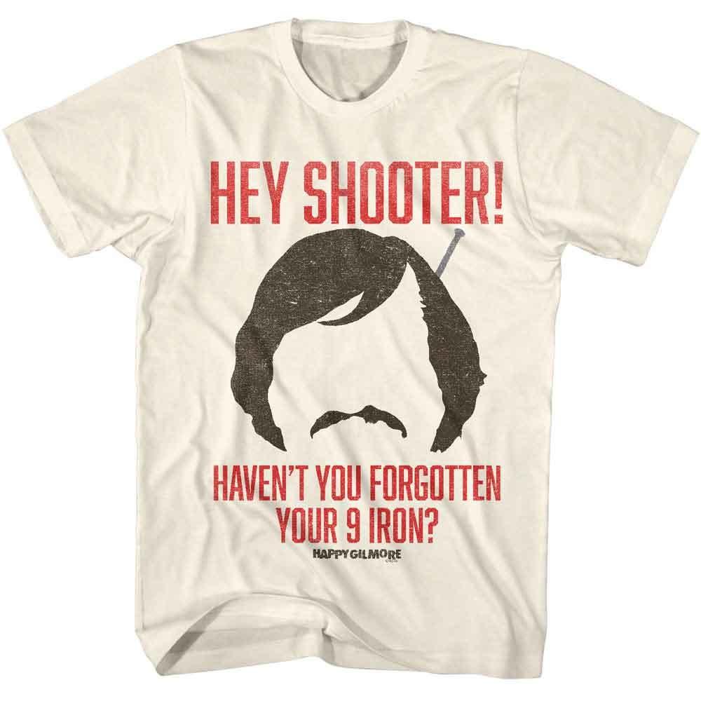 Happy Gilmore - Hey Shooter - American Classics - Off-White Solid Adult Short Sl 2XL