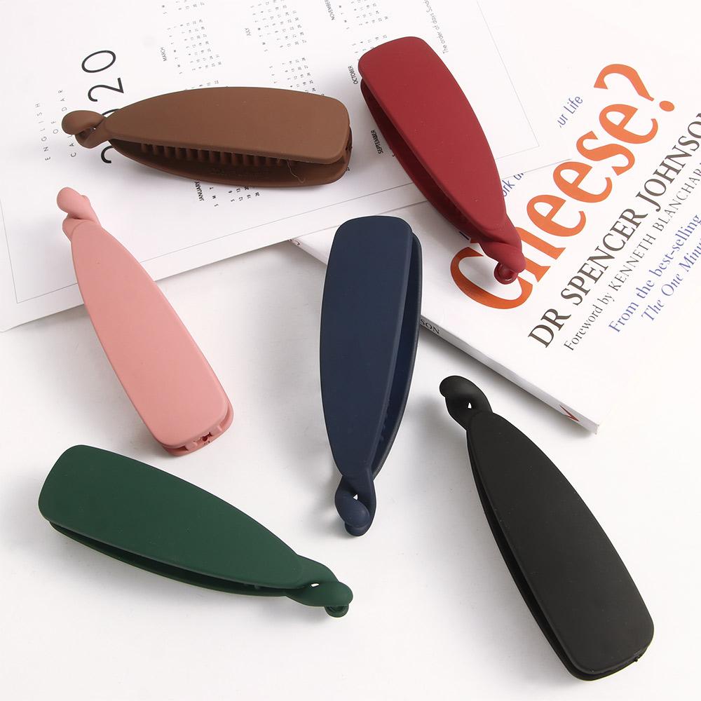 

Hairpins Solid Color Frosted Women Banana Clip Hair Clips Ponytail Holder Hair Claws