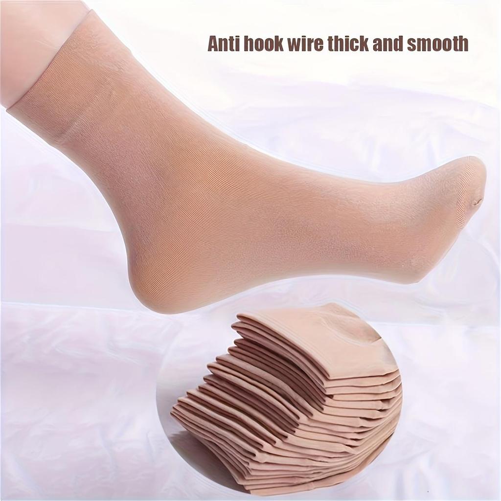 Dicke Strümpfe Frühling und Sommer Dicke kurze Strümpfe Dünne elastische atmungsaktive Socken Damen-Mittelrohrsocken