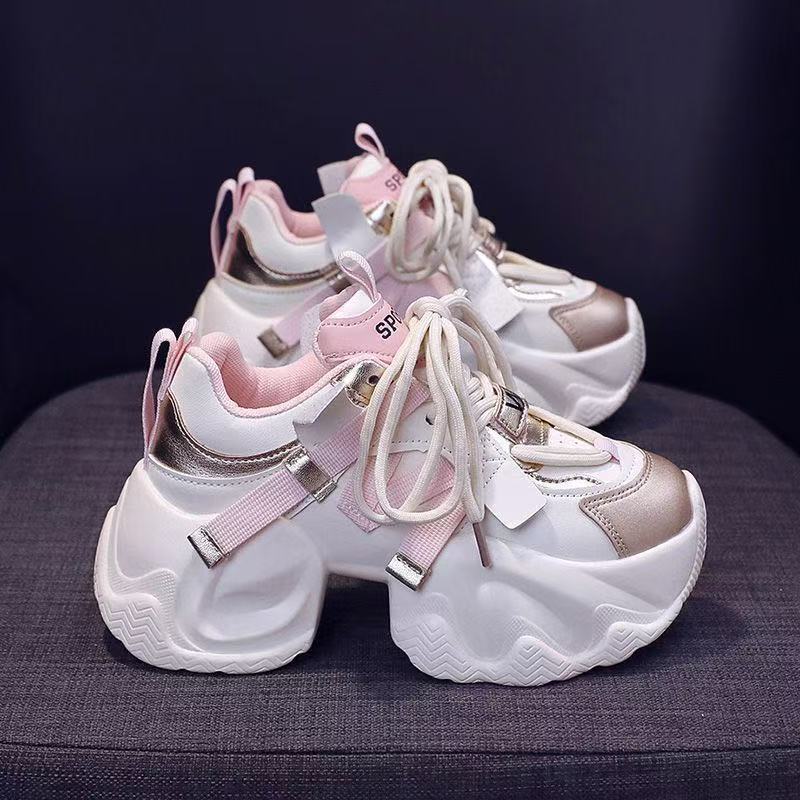 Dad Shoes Contrasting Colors Women's Autumn New Thin Thick-soled Lightweight Versatile Sports Shoes