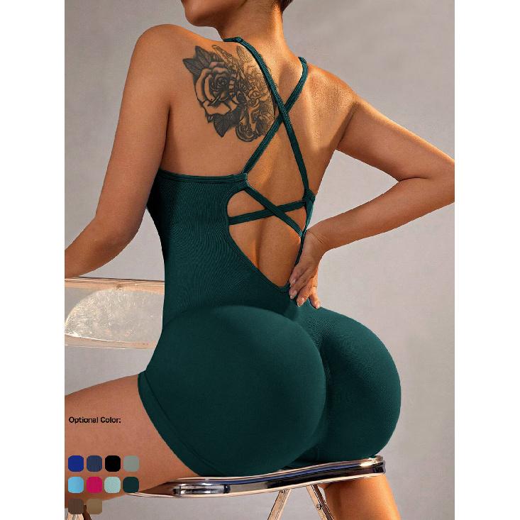 Verano Casual Algodón Puro Alta Gama Ropa Exterior Fitness Secado Rápido Traje de Ejercicio Yoga Mono