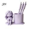 Durable Desk Accessory 3D Printed Pen Holder, Creative Desktop Organizer for Pencils Gel Pens Stationery Holder Makeup Brushes, Storage Container