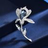 Full Diamond Tulip Brooch, Exquisite and Luxurious Crystal Brooch, Design Sense, Niche Brooch