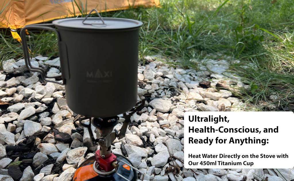 Titanium Cup 450ml (with Lid) C-450-C