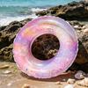 1PC PVC Inflatable Swimming Ring Pink Sparkle Pool Floats Tube for Summer Pool Beach Lake