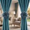 Romantic Rose Curtain Clips Realistic Exquisite Window Screen Fastener Clip Decorative Curtain Straps Clips Party