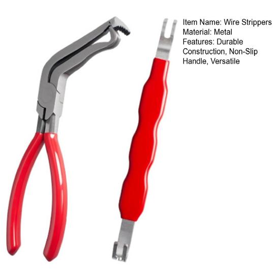 Wire Strippers Automotive Electrical Terminal Connector Separator Removal Tool 2-in-1 Straight Bent Head Disconnect Pliers