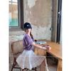 Shoulder Pure Color Basic Bottoming Shirt Ins Short Sleeve T-shirt